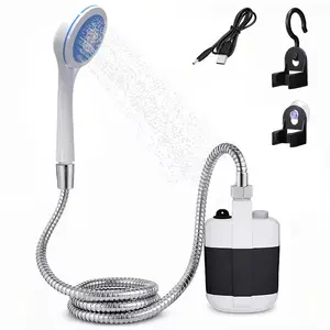 Iron Hammer Portable Camping Shower, Electric Handheld Outdoor Shower Pump with Rechargeable Battery, Waterproof Camping Shower for Hiking, Travel, Beach, Pet Washing & Garden Irrigation