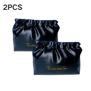 2PCS mini small storage bag magnetic self-closure lipstick keys cards coins bag organizer waterproof dustproof PU leather cute little pouch