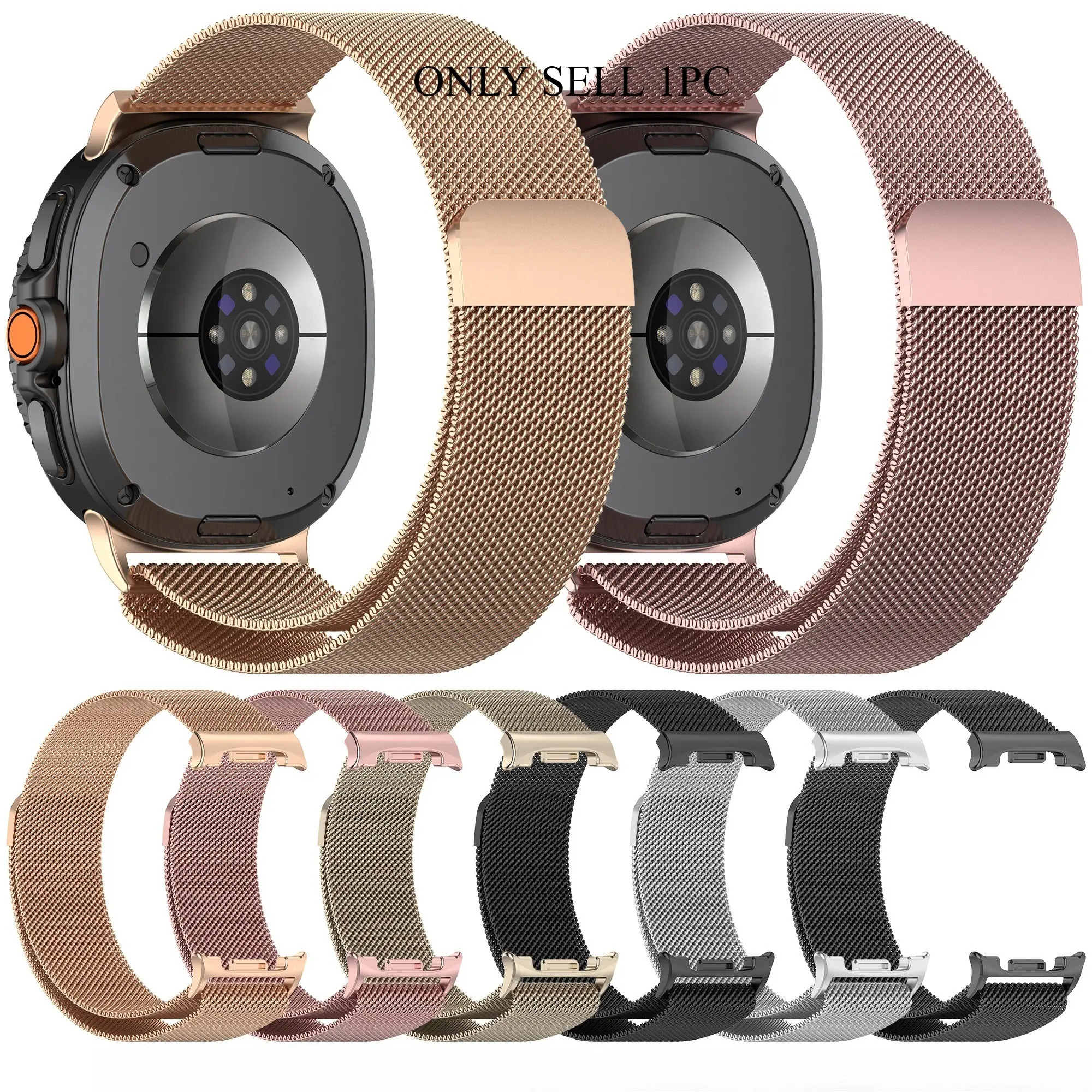 1 Piece Stainless Steel Sports and Leisure Watch Strap Suitable for Samsung Galaxy Watch8 40mm/44mm/watch8 Classic/watch Ultra2 Smart Watch Accessories Smartwatch Accessories Smart Wearables Electronic Gadgets Smart Watch Straps