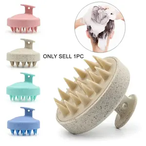 1pc Silicone Shampoo Brush Body Massage Brush Bath Shower Brush Salon Hairdressing Tool Scalp Massage Comb Hair Washing Comb Exfoliating Brush
