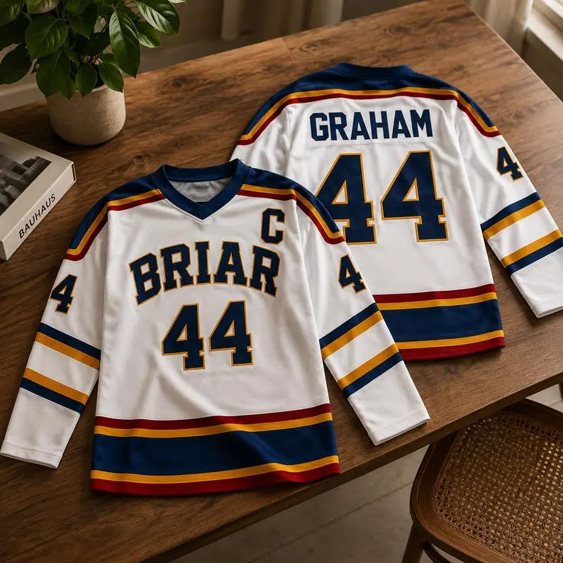 Personalized Briar Hockey Jersey for Couples, Custom Name Number Ice Hockey Shirt, Matching Unisex Jerseys S-5XL