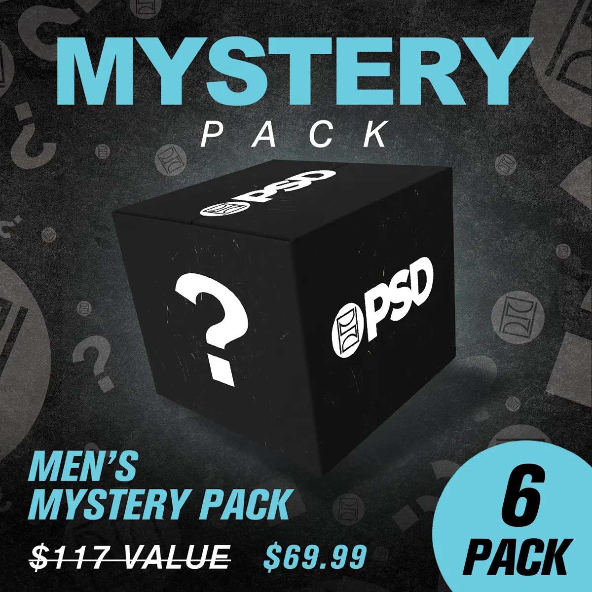 PSD Mens Mystery Boxer Brief 6-Pack - Standard Length 7 Inch Inseam, Soft, Stretchy, and Breathable Poly Blend Fabric PSD Mens Mystery Boxer Brief 6-Pack - Standard Length 7 Inch Inseam, Soft, Stretchy, and Breathable Poly Blend Fabric