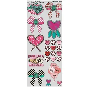 Western love DTF Transfers Gang Sheet 24.5” wide x 72” long DIY Direct to Film T Shirt Transfers