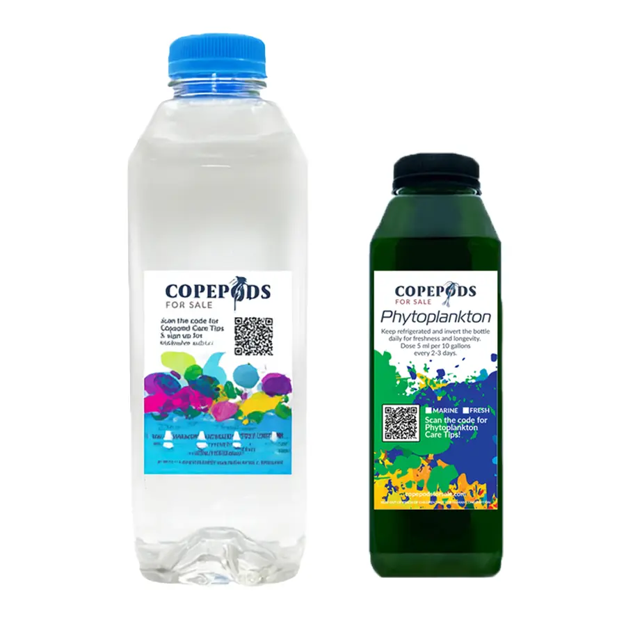 32 oz Freshwater Copepods + 16 oz Phytoplankton Blend | Aquarium Food & Seeding