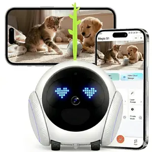Movable Pet Monitor Camera - Smart Movable Pet Camera Robot - 2K QHD Wireless Home Security Fur Baby Monitor with Laser Tracking, Pet Auto Tracking, 2-Way Speaker, Mobile App Control & Auto-Charging for Cats/Dogs