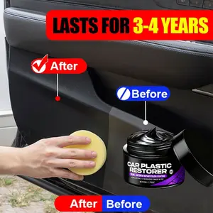 Car Interior and Exterior Scratch Repair Wax, Plastic and Leather Restorer, Tire Protector, Yellowing Repair Agent, Scratch Repair Agent