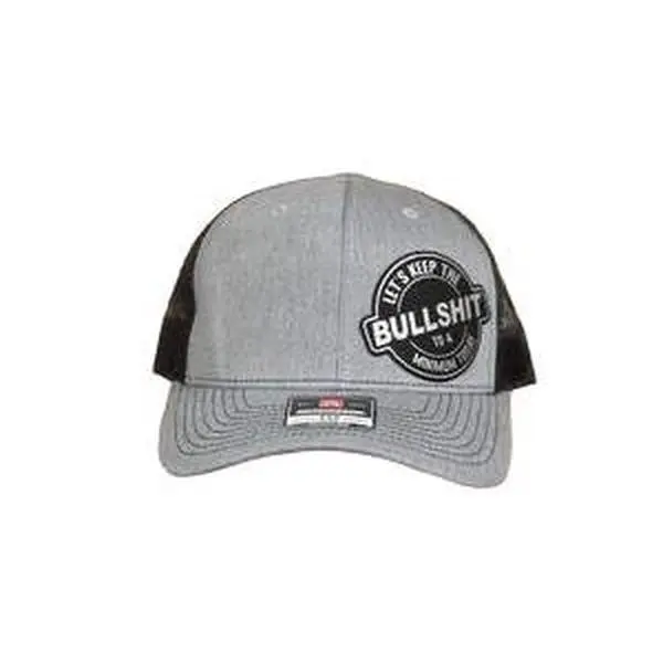 BS Patch Hat with Premium Leatherette on a Richardson 112 SnapBack Custom Patch Hat