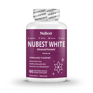 NuBest White Advanced Formula - 60 Vegan Capsules for Radiant Skin Tone & Healthy Complexion - Made in USA - Dietary Supplement