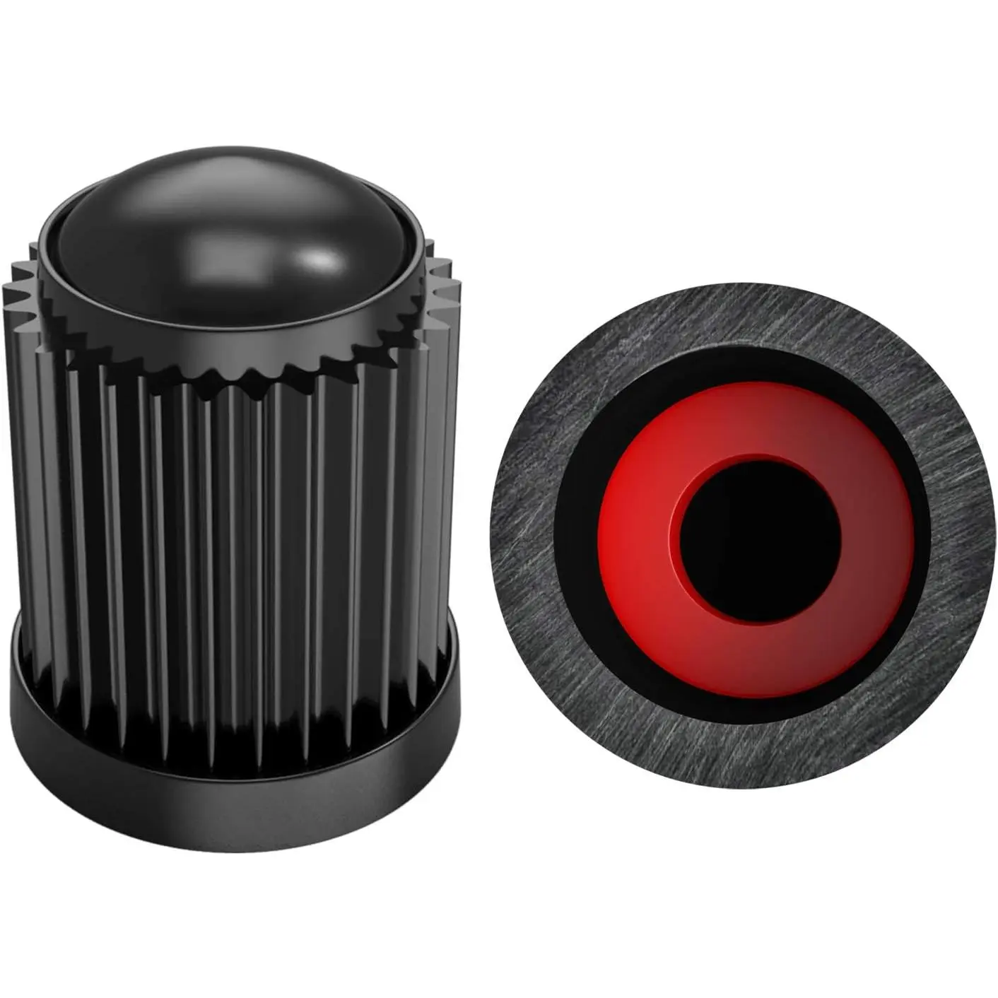 Universal Stem Tire Valve Caps with O Rubber Ring 30 Pack Airtight Seal for Cars SUVs Bikes Trucks Motorcycles Black