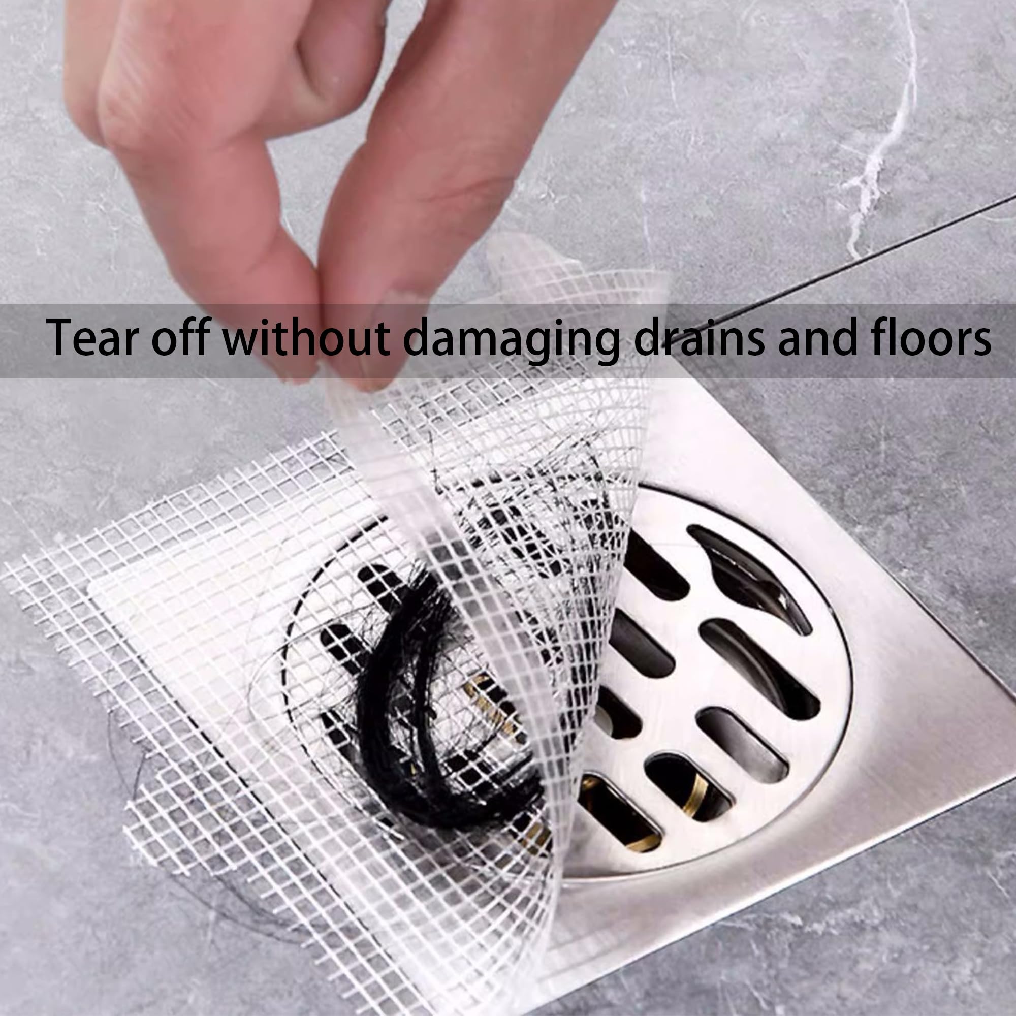 4 Inch 30pcs Disposable Shower Drain Hair Catcher Mesh Stickers Premium Design Durable Glass Fiber Easy Installation for Metal Ceramic Tile Surfaces Hassle-Free Maintenance