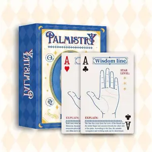 Creative Palmistry Theme Poker Cards, Combined Deck Colors & Knowledge, Includes 56 Cards, Unique Hand Reading Design, Game Entertainment, Card Games