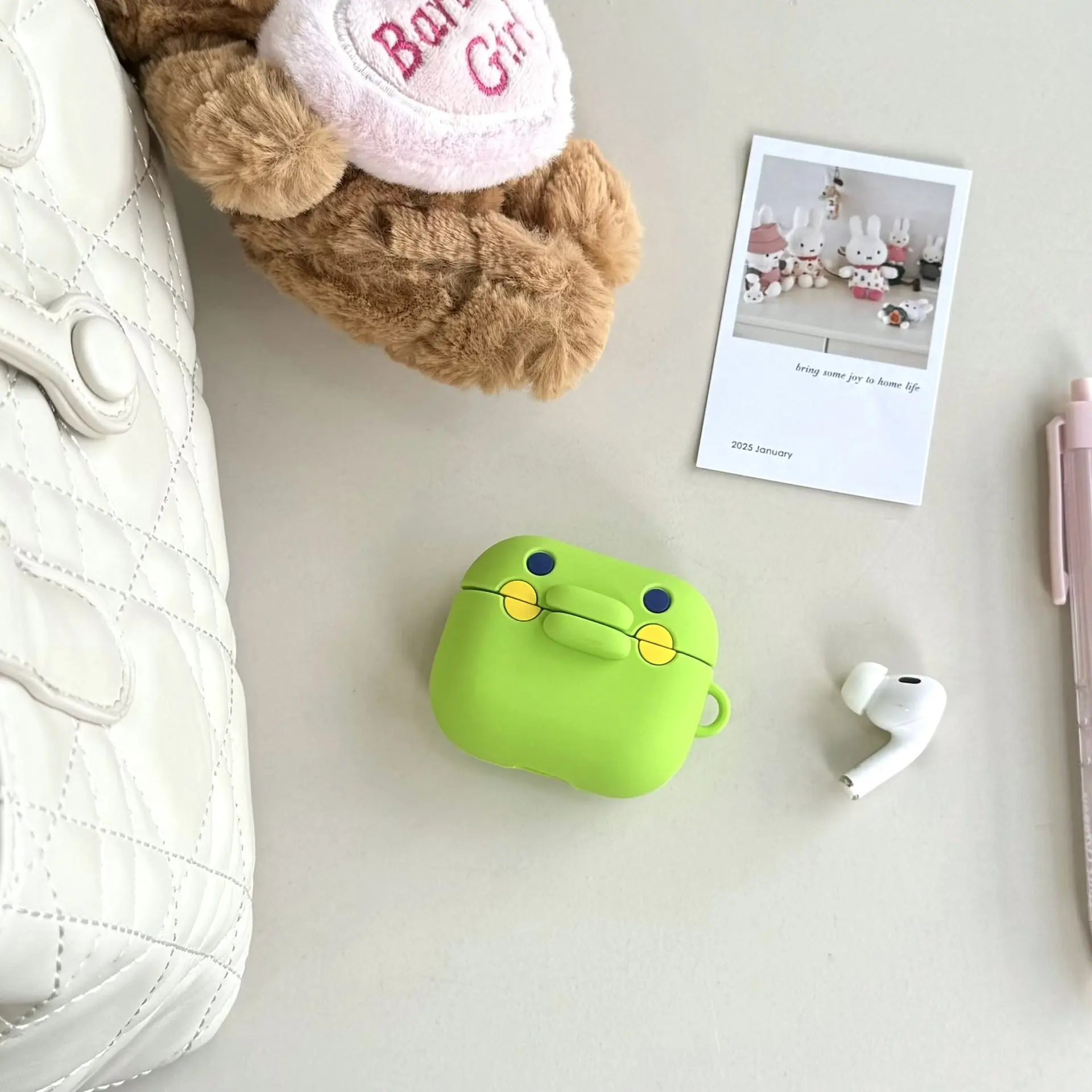 1 Tamagotchi Gujibaba Ji headphone case,Cute wireless Bluetooth earphone case Earbuds, drop resistant, durable, stylish and aesthetic accessory, suitable for AirPods pro3/1/2/3/4/pro/pro2(Different models may have different shapes) Headset Audio