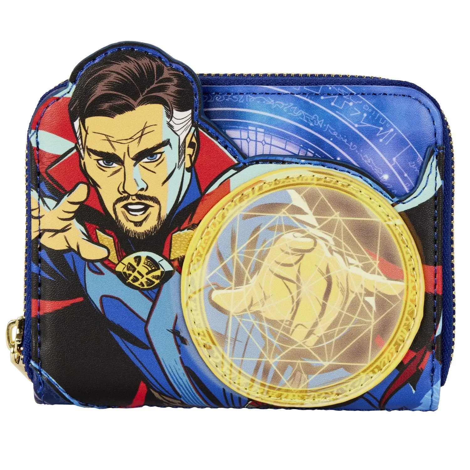 Men's Loungefly Marvel Dr. Strange Multiverse Bifold Casual PU Leather Wallet, Bifold Wallets, Casual Wallet