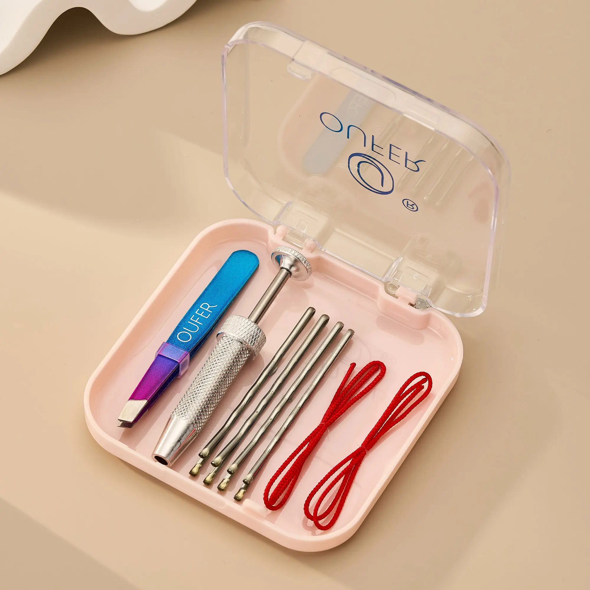8PCS Nose Ring Opening Tools Grabber Tool  & Tweezer & Bobby Pins & Strings