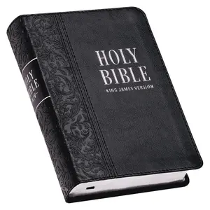 KJV Holy Bible, Compact Large Print Faux Leather Red Letter Edition - Ribbon Marker, King James Version, Black (KJV Compact LP Editions)