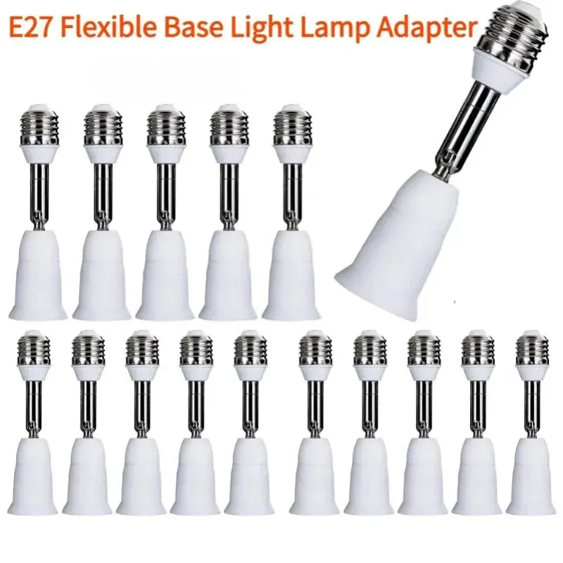 LED Light Bulb E27 Socket Flexible Extension Adapter Converter Wall Base Holder Screw Extension Cord for Lamp Holder