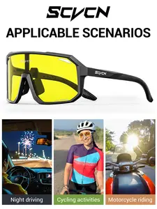 1pc SCVCN Fashion Glasses Cycling Glasses Women Outdoor Sports Hiking Glasses Men Bike MTB Driving Glasses Running Glasses