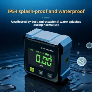 Electronic Laser Angle Finder - Quadrilateral Magnetic Angle Gauge Cube Inclination Meter with Backlighting, Table Saw Inclination Angle Measuring Tool, Woodworking Measurement Tool, Level Box, Christmas/New Year Gift, Industrial Heavy-duty