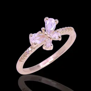 Butterfly diamond ring