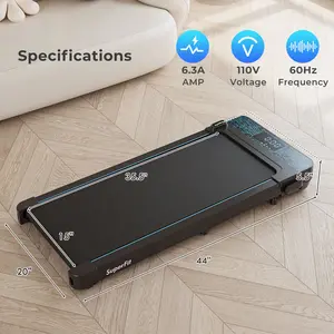 COSTWAY - Walking Pad with 300 lbs Weight Capacity and Remote Control for Home-Black