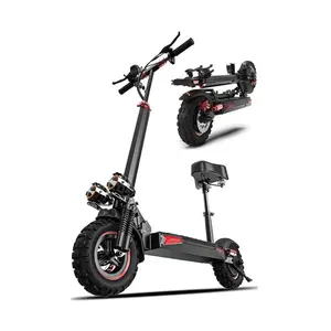 1200W J11 Foldable Adult Electric Scooter with Seat, 11'' Off-Road Tires, 48V 21Ah Battery, Dual Suspension Commuting Scooter for Adults