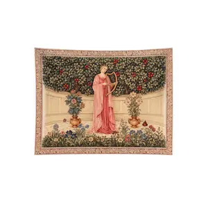 The Minstrel Woven Tapestry |   William Morris Art Wall Hanging with Tunnel