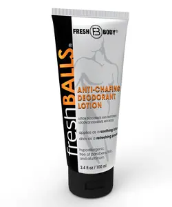 Fresh Balls Deodorant For Men: Anti Chafing Ball Cream to Powder for Men’s Groin, Private Parts | Comfort Lotion is Aluminum-Free & Talc-Free, 3.4 oz