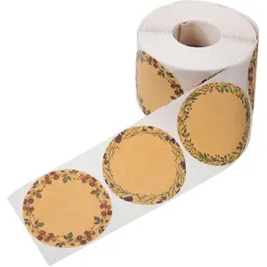 Adhesive Gift Labels 1.96X1.96In With Decorative Sticker Design For Bags, Envelopes And Crafts At Weddings, Birthdays And Events
