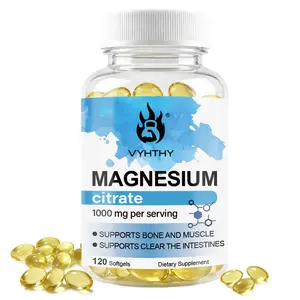 VYHTHY Magnesium Citrate 1000mg Supplement - 120 Softgels High Absorption Oxide & Citrate Complex for Occasional Constipation Relief, Digestive Support, Muscle Comfort, Bone Health & Sleep - 2-Month Supply