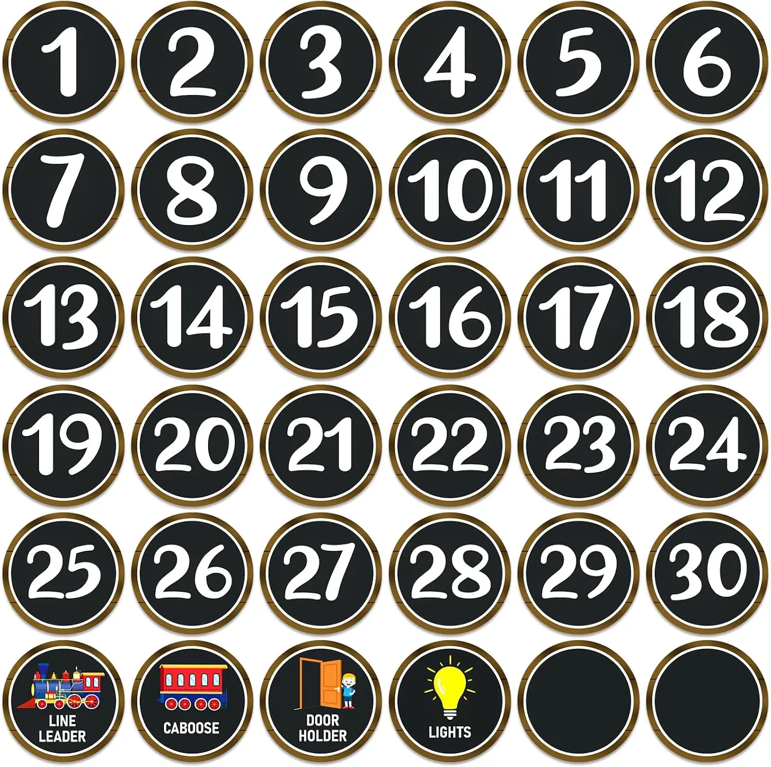 36PCS Number Spot Markers Stickers, Classroom Floor Line-Up Stickers for Back to School Kindergarten, Office Stationery & School Educational Supplies, Classroom Decorations