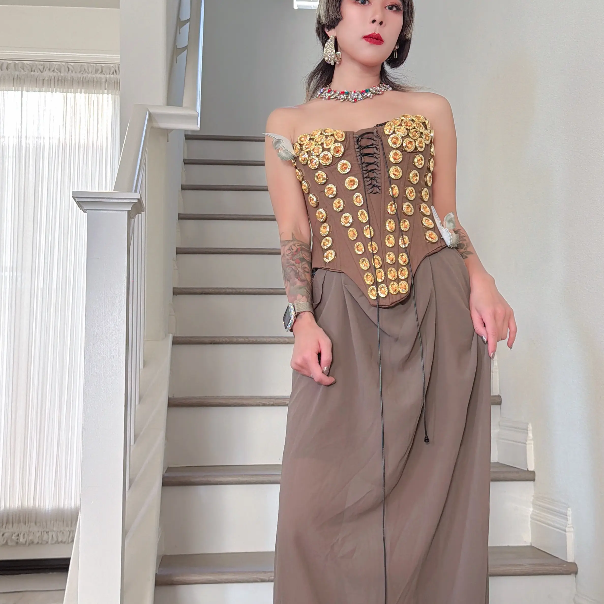 #78 LunaSparkle handmade designer Affordable luxury evening dress