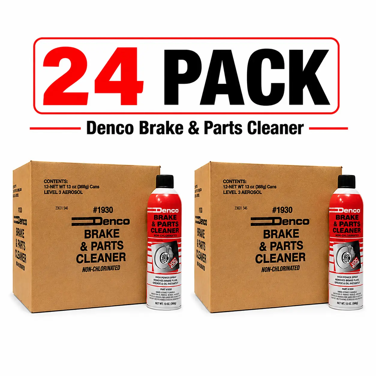 Denco #1930 Brake & Parts Cleaner 13 oz Cans 24 Pack