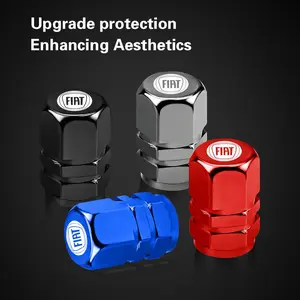 4pcs Aluminum Alloy Car Wheel Tire Valve Caps Tyre Rim Stem Covers For FIAT Abarth Pulse Panda Tipo Strada 600 500X Mobi Doblo Fullback Freemont Toro Qubo Fiorino Aegea Punto
