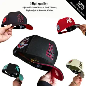 New Era MLB Baseball Cap Adjustable Strapback – Yankees Dodgers Curved Brim Hat, Premium Cotton Streetwear Cap for Men Women, Classic A Frame Structured Fit, Everyday Casual Urban Fashion, Lightweight Comfortable Outdoor Hat