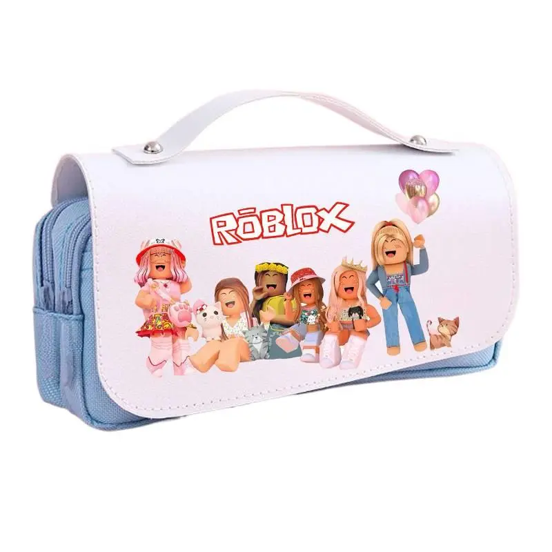 2026 New ROBLOX Game Double-Layer Pencil Case, Small and Medium Stationery Box, Wallet Box, Large Capacity Gift Makeup Bag