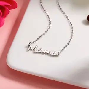 Annie's Exclusive Scripted Initial Letter Mama Necklace - Daring Costume Jewelry Accessory for Motherhood, Celebrate with Adjustable Size Options
