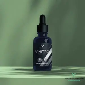 Vital Health V-Nitro Liquid L-Arginine & L-Citrulline Pre-Workout for Cardiovascular Support Orange Flavor with Beetroot Noni & Moringa