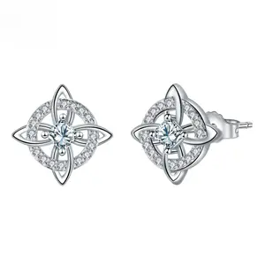 Gemstone Cubic Zirconia Fashion Jewelry Accessories Gift for Women and men  Witches Knot Earring Hecate Goddess of Witches with Celtic Knot Design Earring Goddess Jewlery Tetragrammaton Collar De Amuleto De Proteción Pendientes Copper with Aritificial