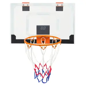 Mini Indoor Basketball Hoop for Kids Adults, Small Basketball Hoop Over The Door Mini Hoop with tally register, Wall Mount Hoop Sport Game Interactive Toys Gift for Boys