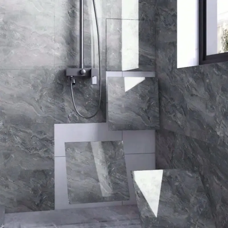 Self-adhesive marble wall sticker, waterproof tile bathroom wall panel, PVC kitchen splashback, marble pattern wallpaper, 11.8"x11." 20 pieces/50 pieces set