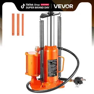 【DealsForYouDays】VEVOR Air Hydraulic Bottle Jack, 12 Ton/26455 lbs Pneumatic Hydraulic Bottle Jack with 10.43''-19.88'' Lifting Range & Manual Hand Pump, for Pickup, Truck, RV, Auto Repair, Industrial Engineering