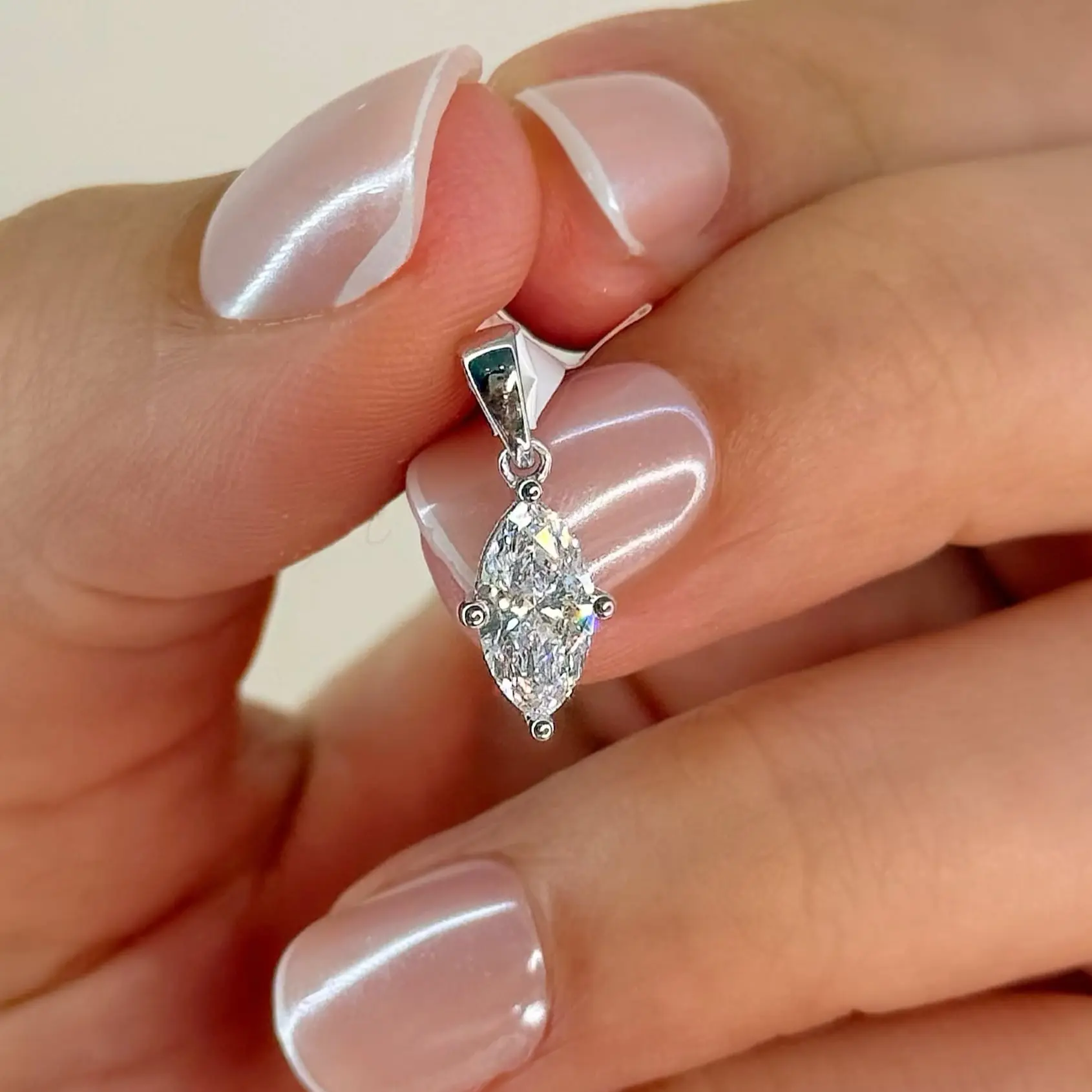 Marquise Cut Lab-Grown Diamond Pendant