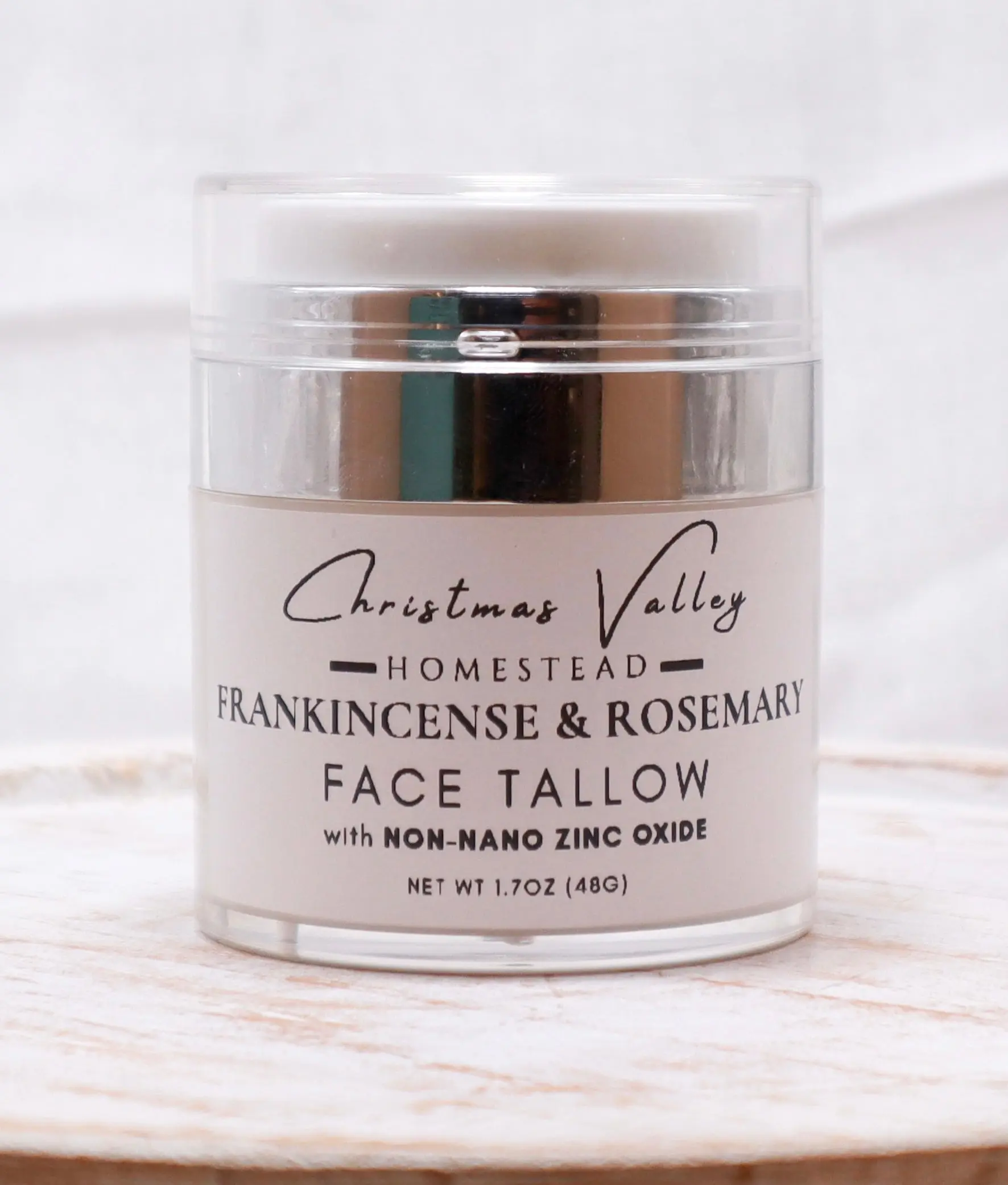 Frankincense & Rosemary Face Tallow with non-nano zinc oxide
