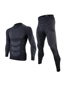 Men's Long Sleeve Compression Top & Tight Leggings Set, Base Layer Top & Trousers, Sportswear Clothing for Indoor Outdoor Wear, Compression Pants