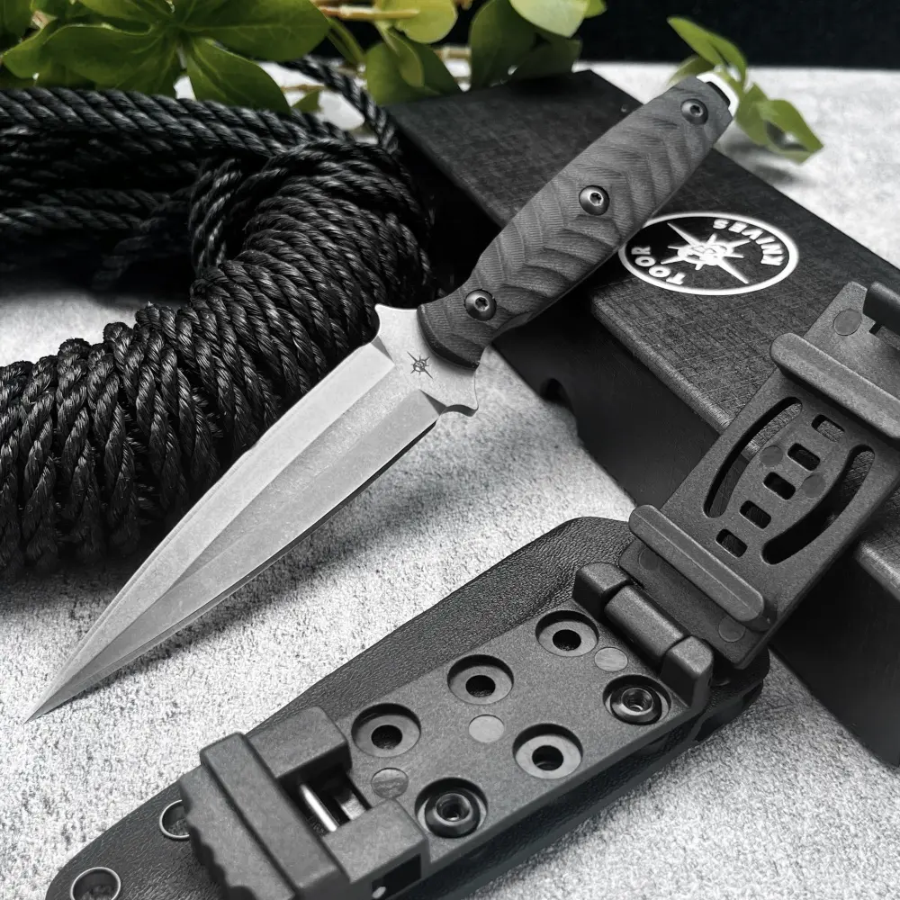 New TOOR Jungle Fixed-Blade Knife (with Sheath) – High-Hardness 8Cr13Mov Blade, G10 Handle – Portable Camping Survival Knife, Multi Use Knives for Outdoor Adventures, Rescue, Cutting, Fishing, and Hiking, Outdoor Survival Tools