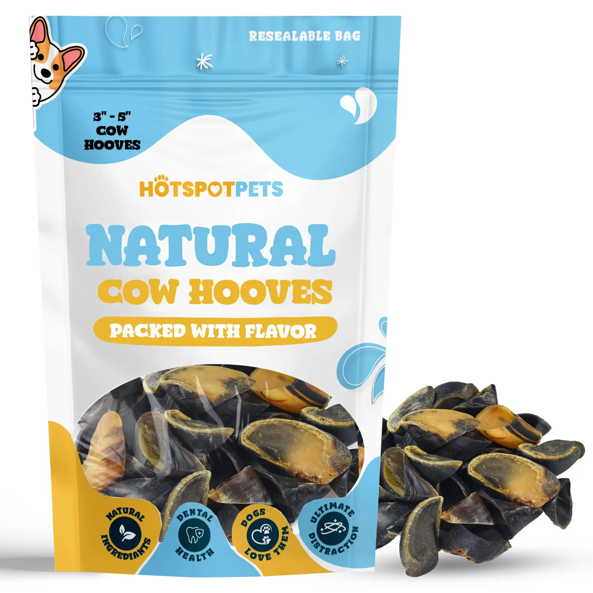 Whole Cow Hooves for Small, Medium & Large Dogs