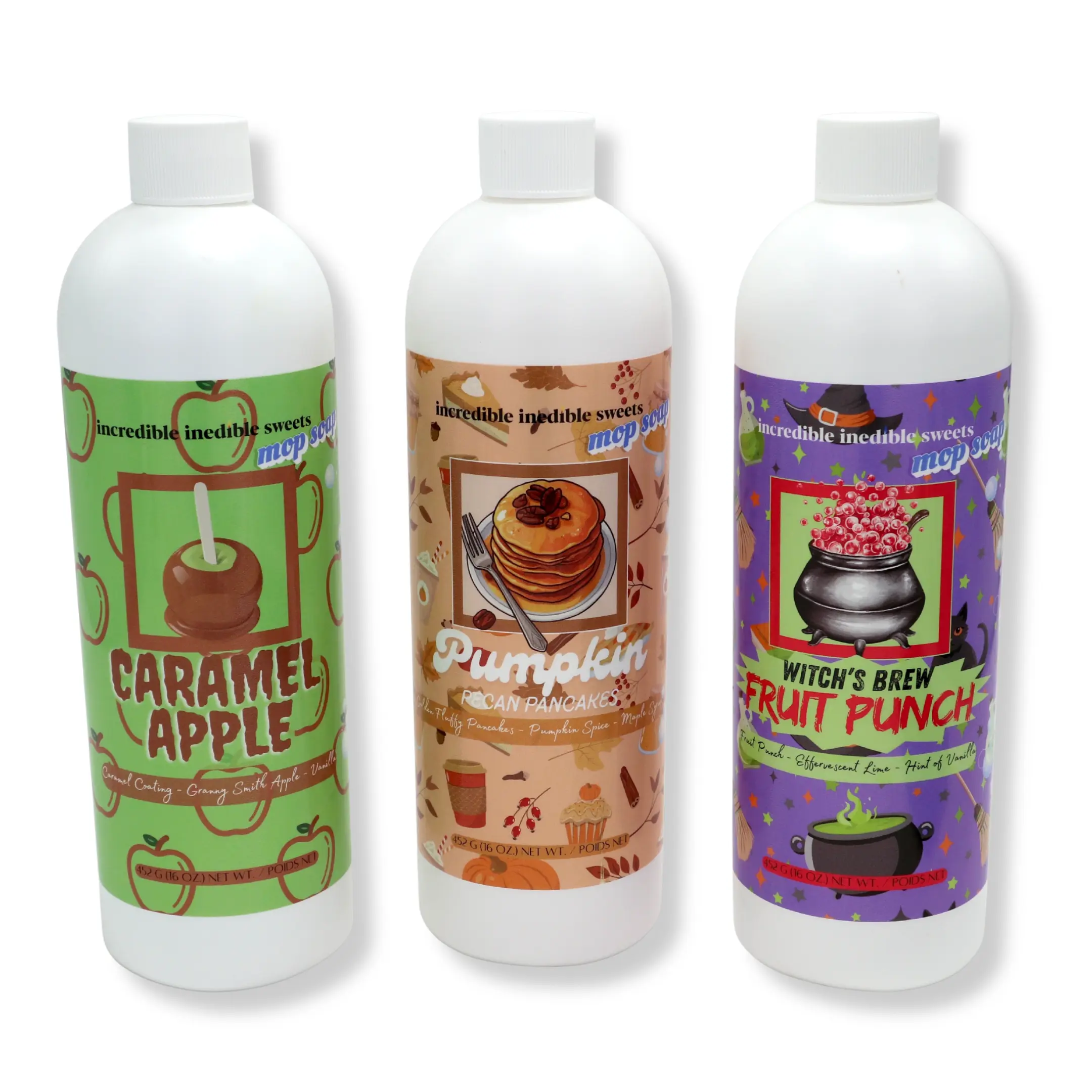 Fall Collection Mop Soap Concentrate - 16 Oz. - Richly Scented Dessert Gourmand Themed Mop Soap with Natural, Non-Toxic Cleaning Ingredients by incredible inedible sweets