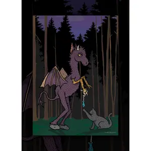 Jersey Devil and Cat Art Print