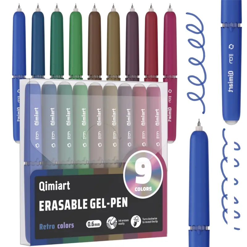 Erasable Gel Pens, Multi Purpose Pens, 9/45 Colors Rotary Retractable Fine Point Erasable Pens,Vibrant Color Selection,Cute Eggshell Design,Erasable Ink,Make Mistakes Disappear for Drawing Writing Planner and Crossword Puzzles