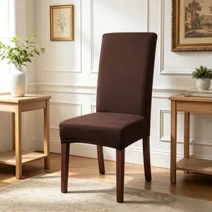 Universal 4/6pcs Chair Covers for Dining & Restaurant – Soft, Elastic Spandex, Removable, Machine Washable Protector , Non-Slip Parsons Chair Covers Set